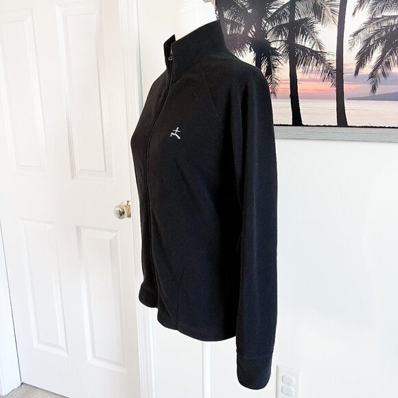 Women's Yoga Fit Long Sleeve Fleece | Full Zip | High Neck | Size Large - Picture 3 of 8